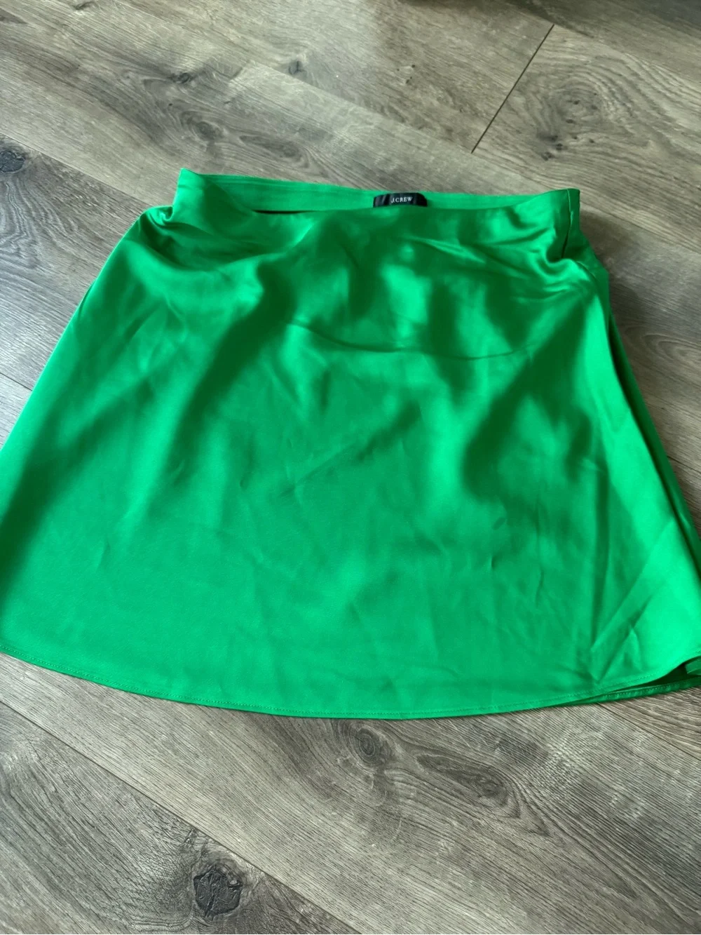 J. Crew Bright Green Circle Skirt